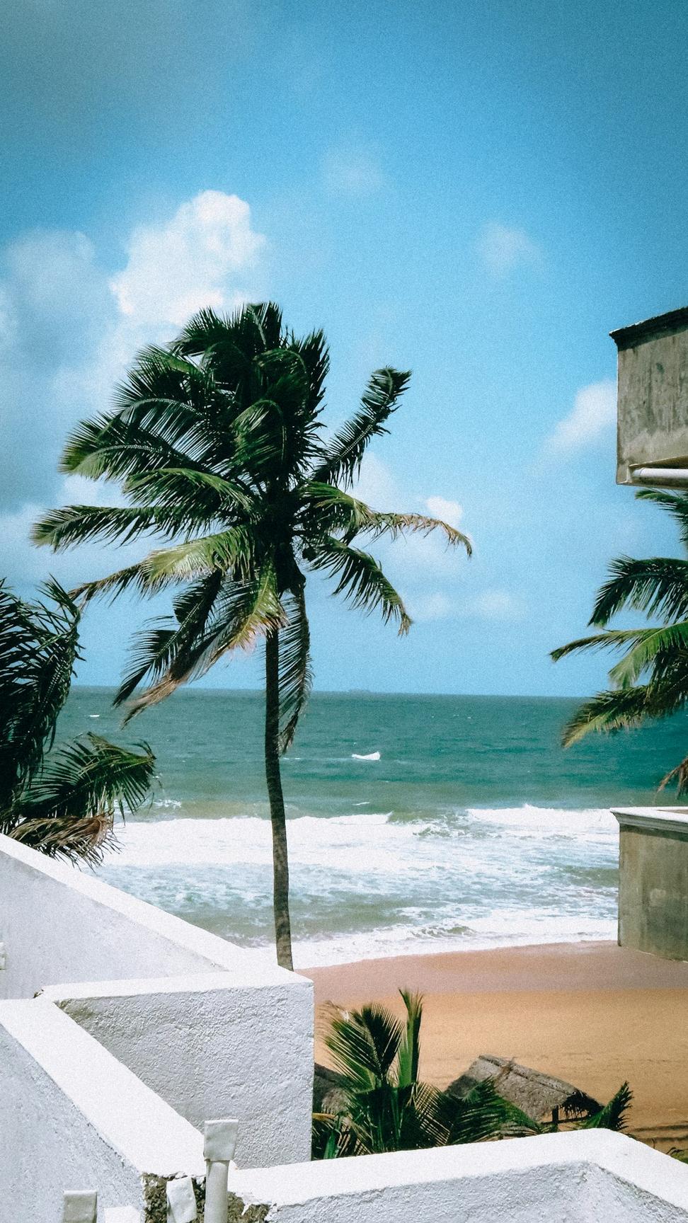 Storm-weathered coastal architecture